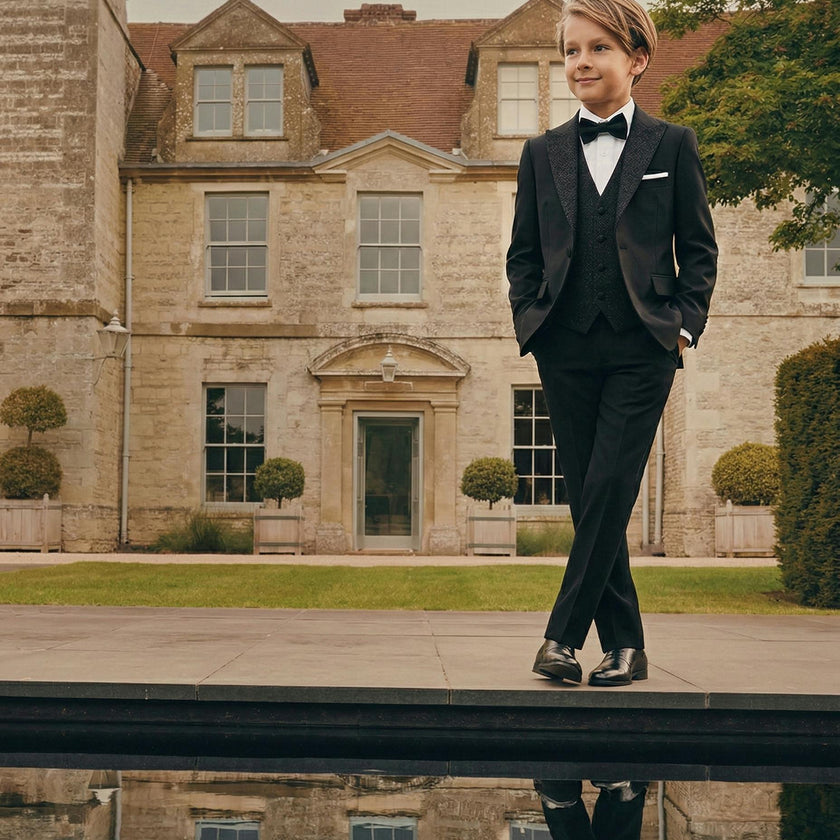 Black Classic Glitter Lapel Suit