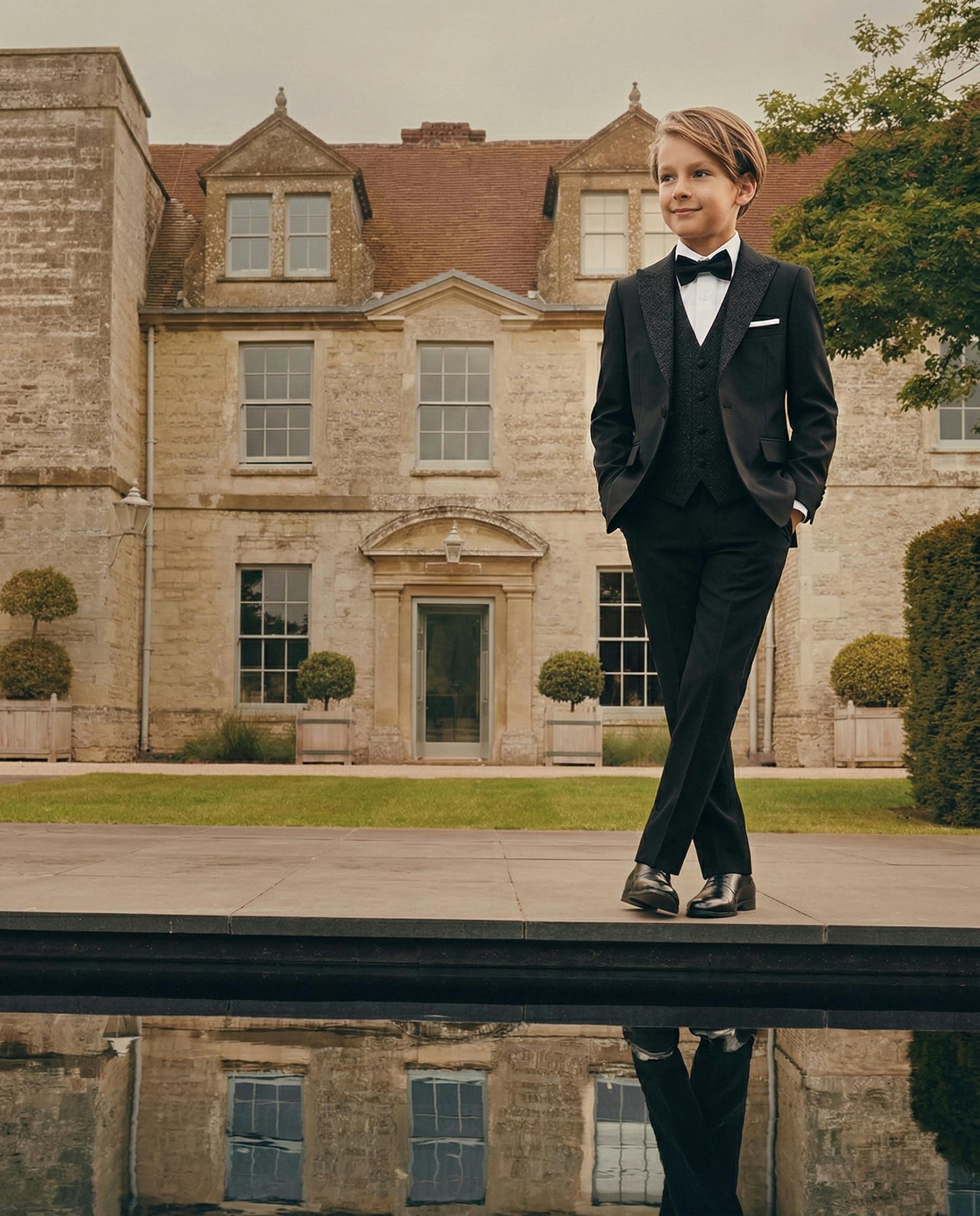 Black Classic Glitter Lapel Suit