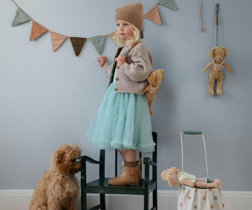 Poodle dog, Vintage plush - Dusty powder