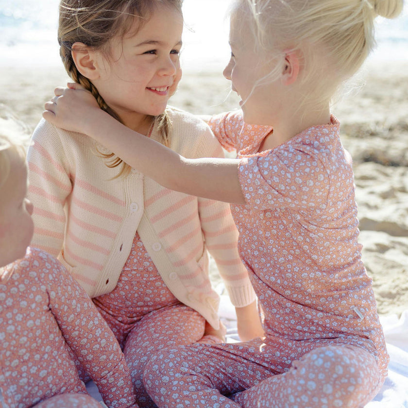 girls melone floral pima pajama set