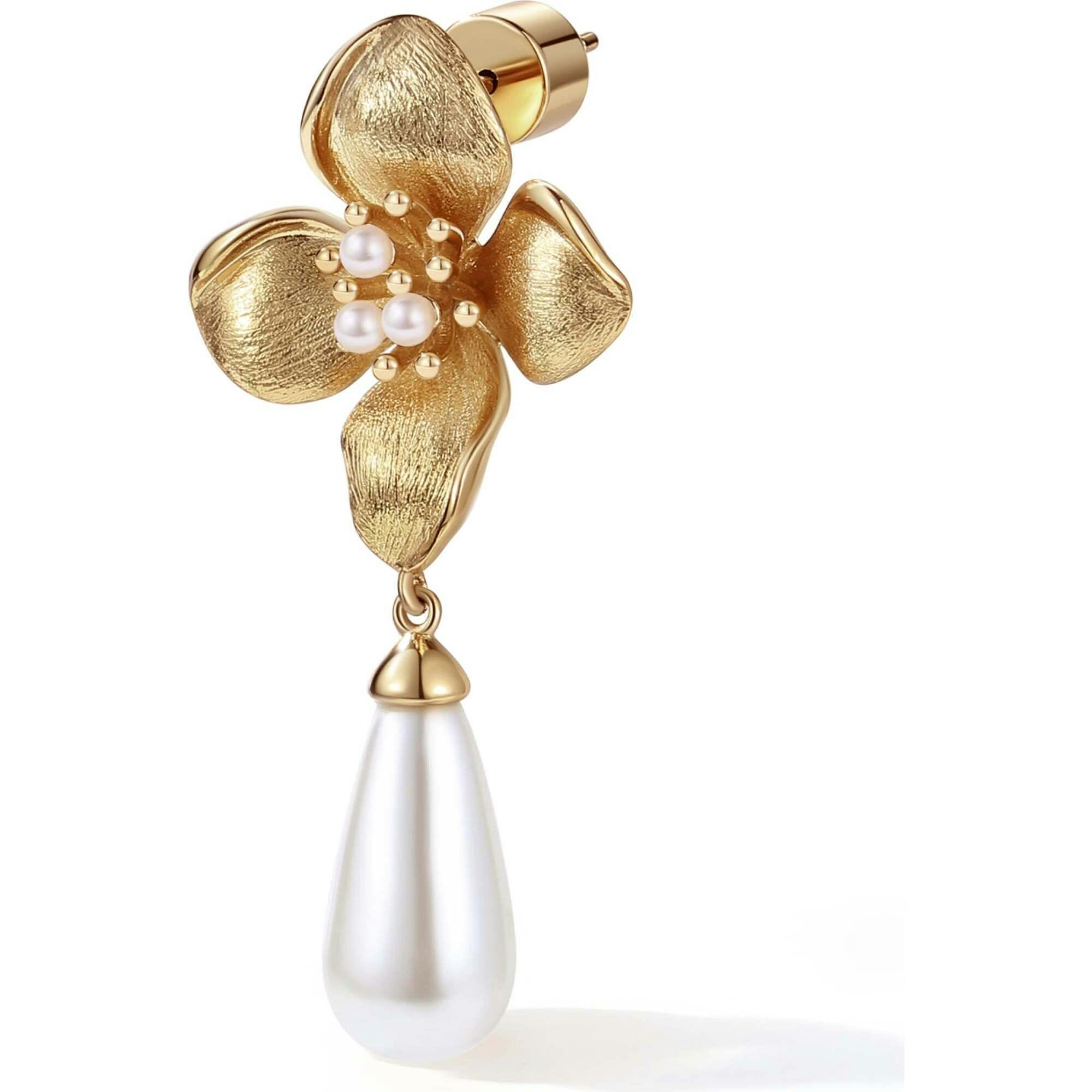 Iris Blossom Pearl Earrings
