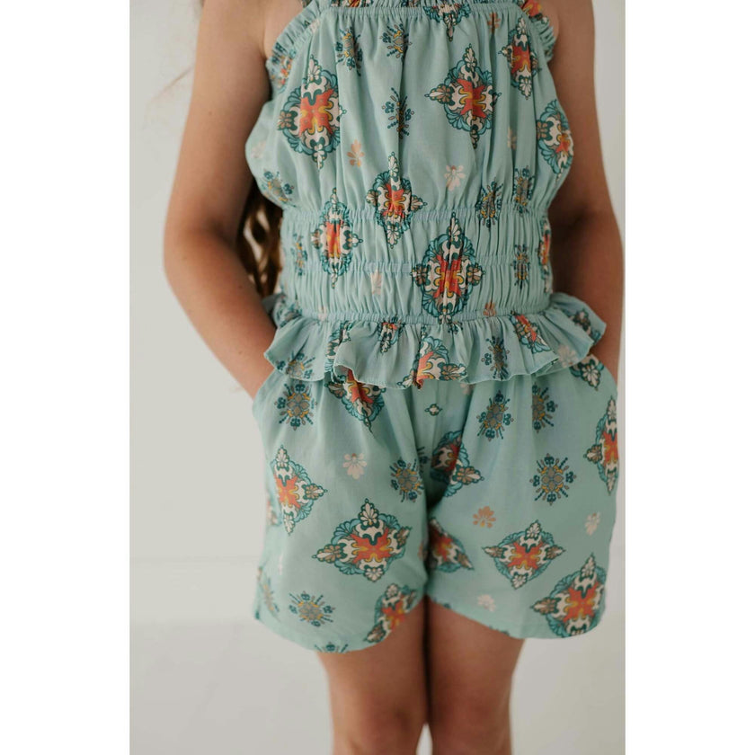 Ruffle Strap Shorts Romper
