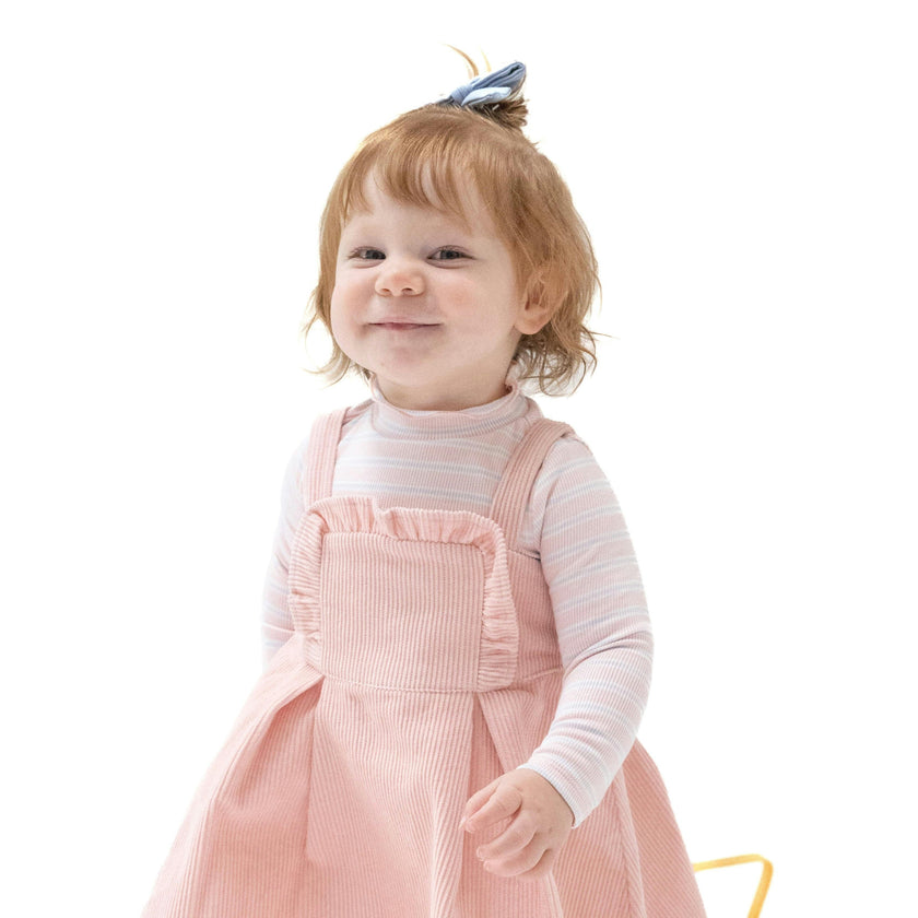 Multi Stripe - Pink - Long Sleeve Mock Turtleneck