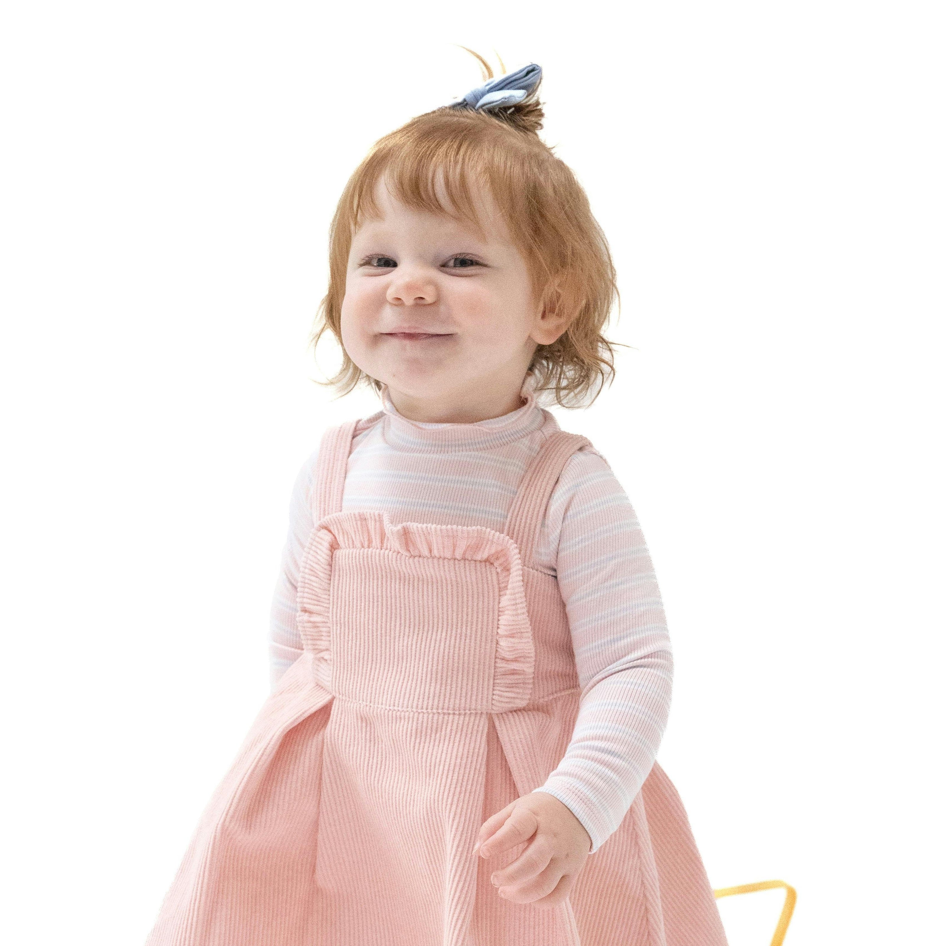Multi Stripe - Pink - Long Sleeve Mock Turtleneck