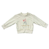 Girls Ruffle Hem Sweatshirt in Happy Days