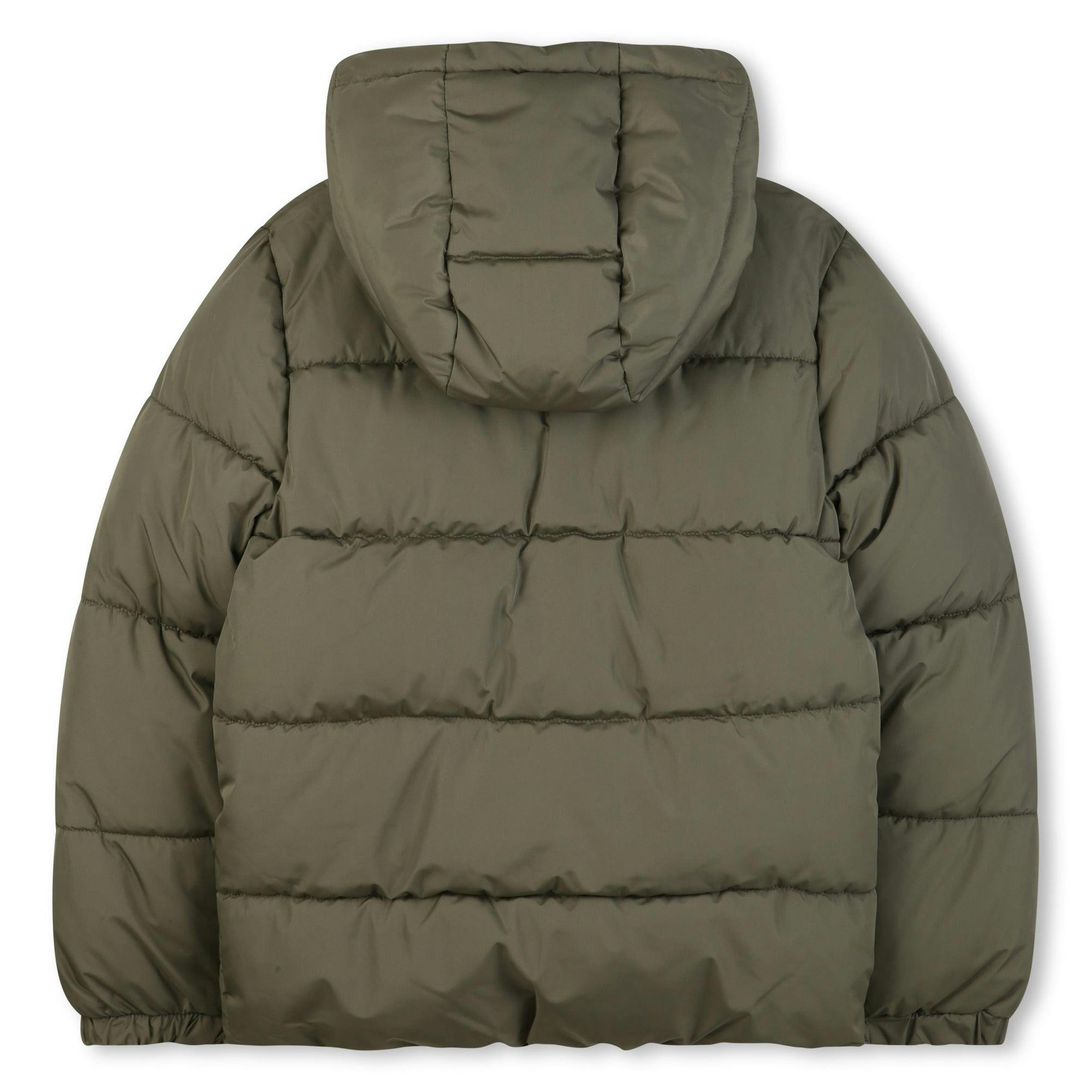 Olive Green Hooded Puffer Coat