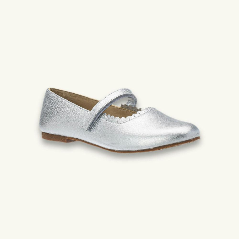 Aria Ballet Flat | Silver Leather
