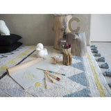 Azteca Natural Washable Rug, Blue