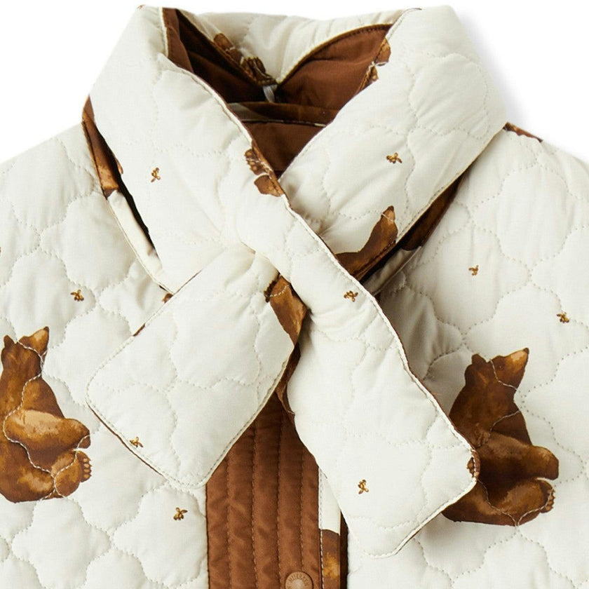 Honey Quilted Jacket and Scarf
