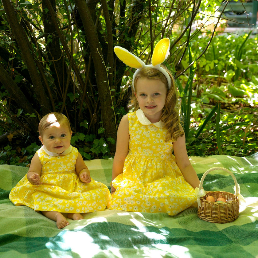 Yellow Daisy Peter Pan Collar Dress