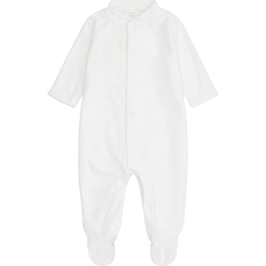 Velour Angel Wing™ Sleepsuit - Silver & Grey