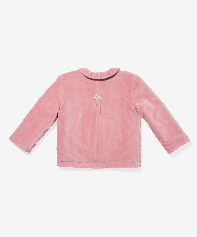 Reversible Quilted Jacket, Burgundy Coneflower Floral