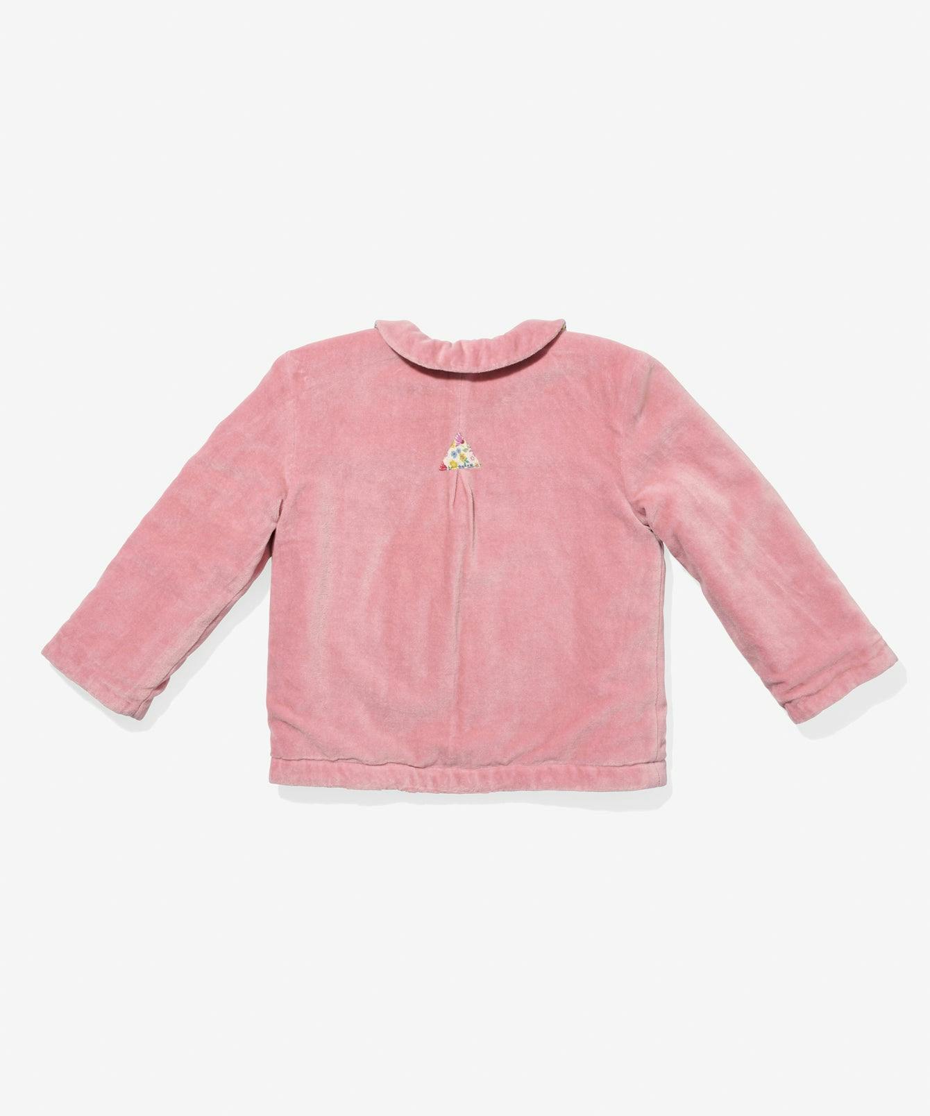Reversible Quilted Jacket, Burgundy Coneflower Floral