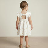 Organic Cutout Back Dress - Lemons