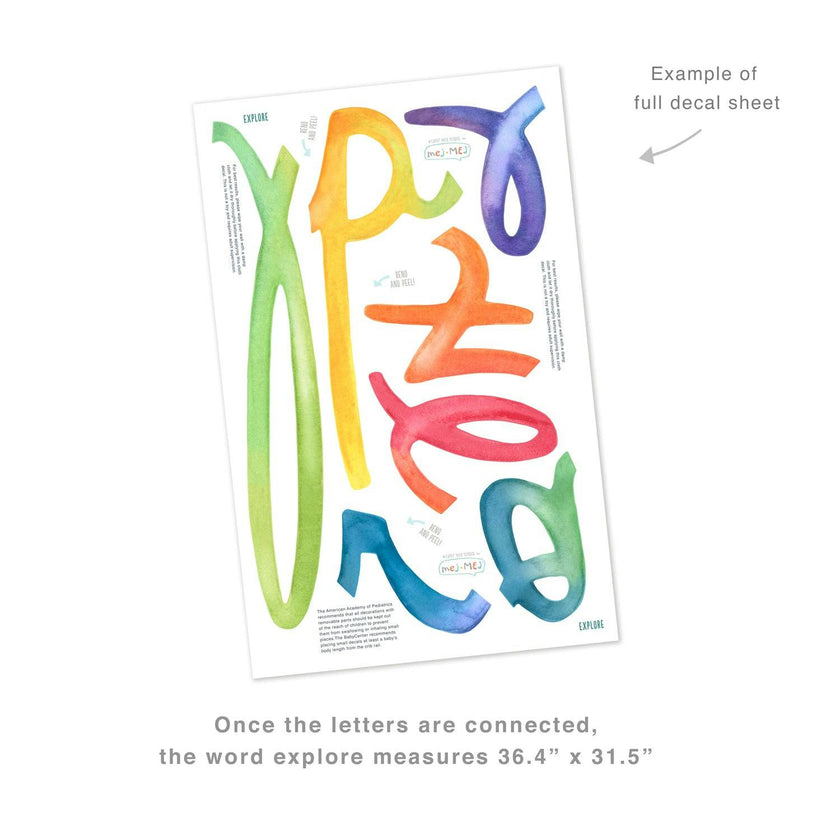 Watercolor Words • Explore • Peel-and-Stick Wall Decals