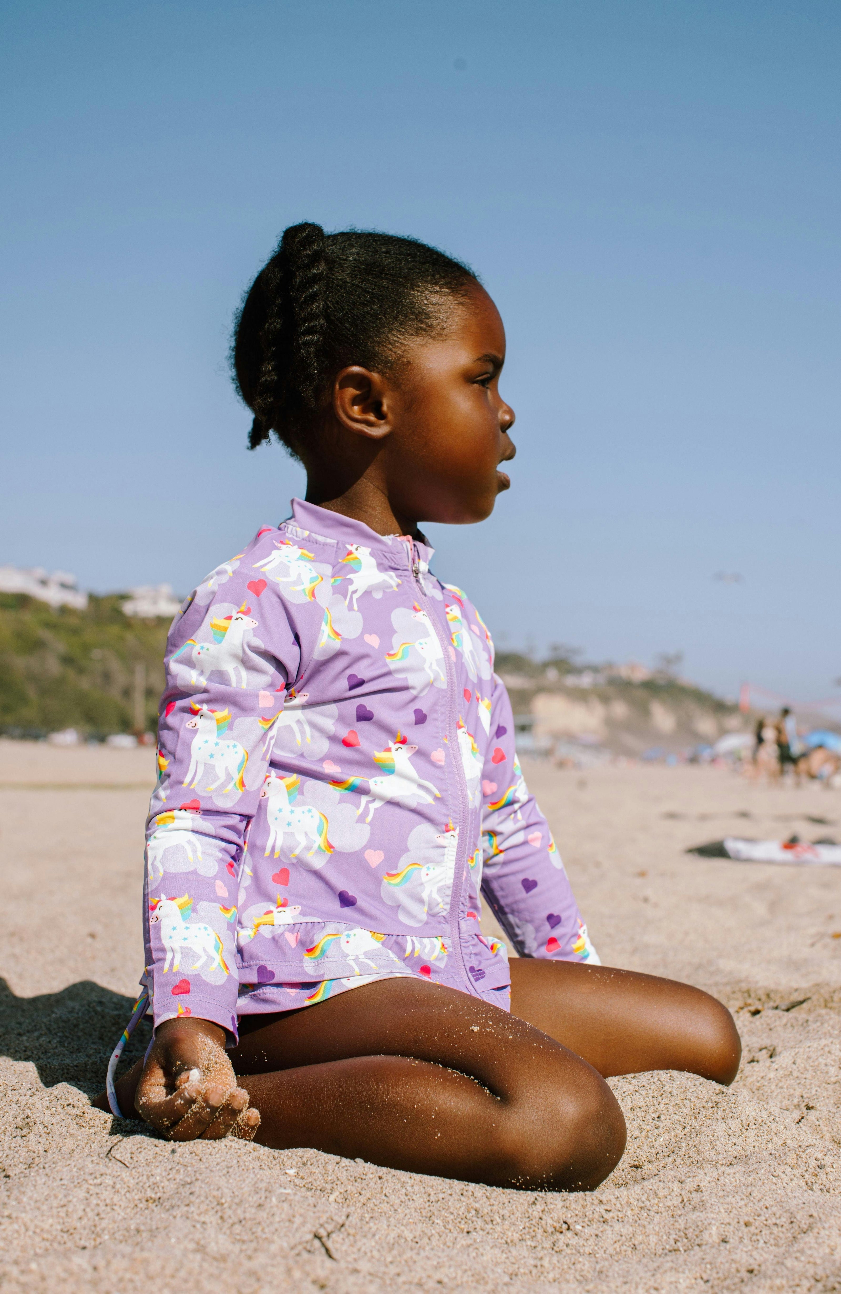 Raya UPF 50+ Ruffled Zip Up Sun Protection Jacket, Unicorn