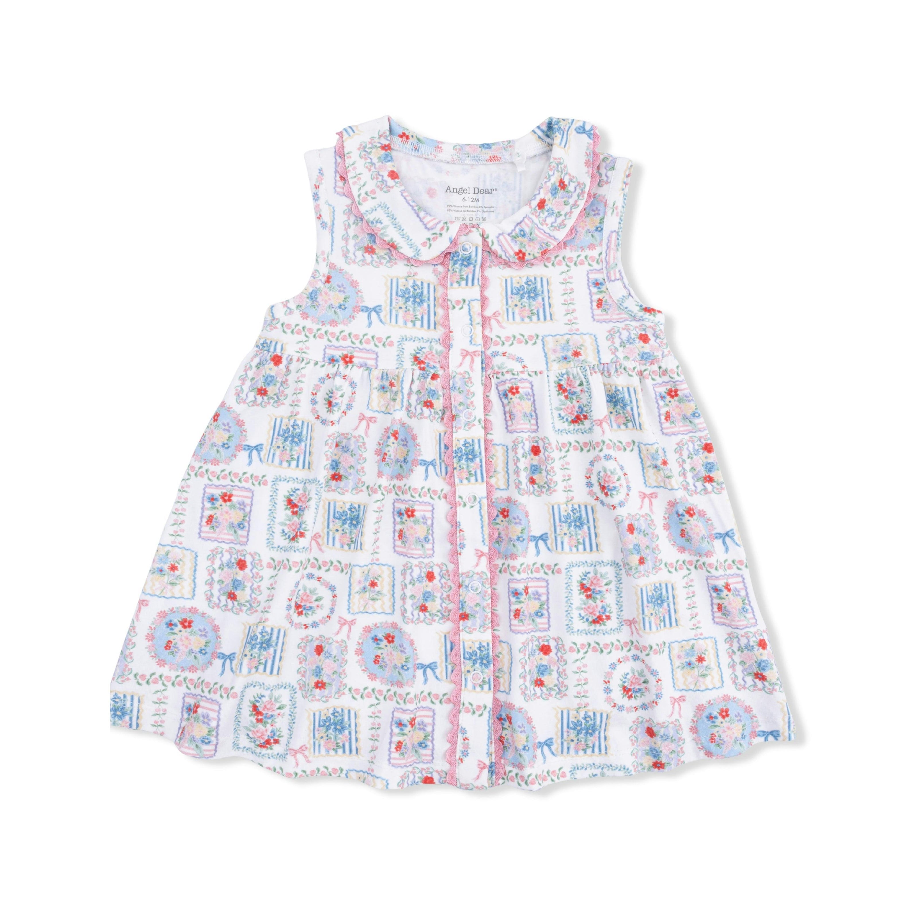 Julep's Floral Patchwork - Jill Dress with Bloomer & Knot Headband Set