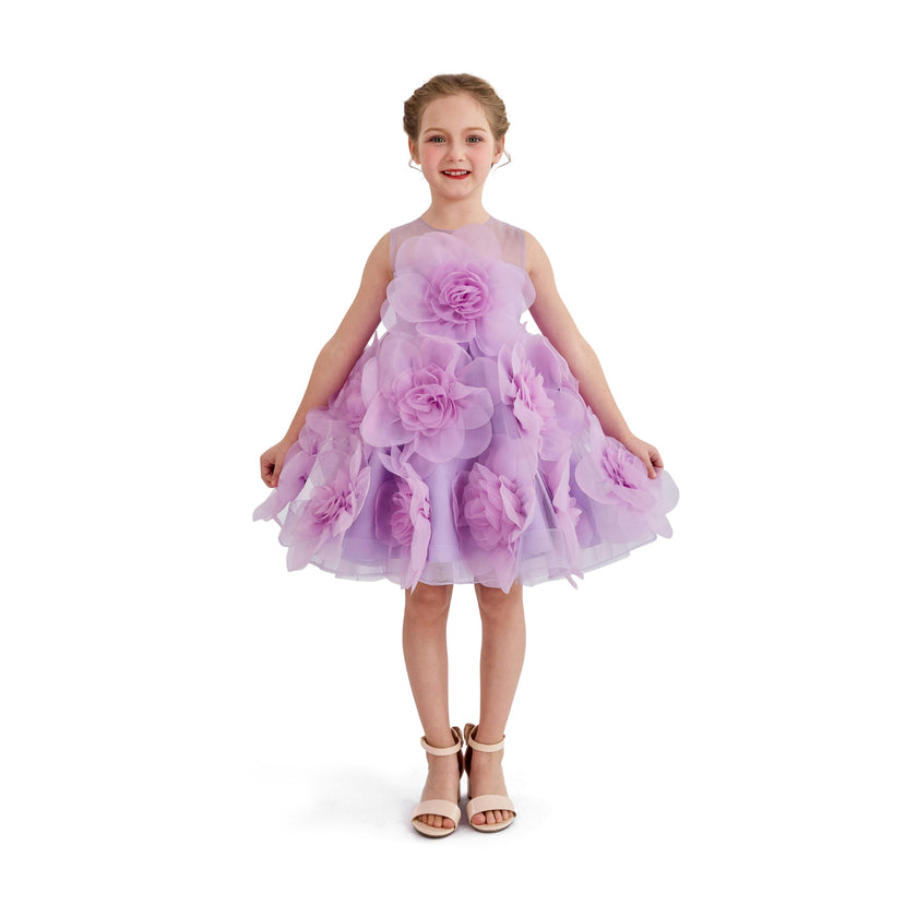 Purple Briellea Embellished Sleeveless Dress