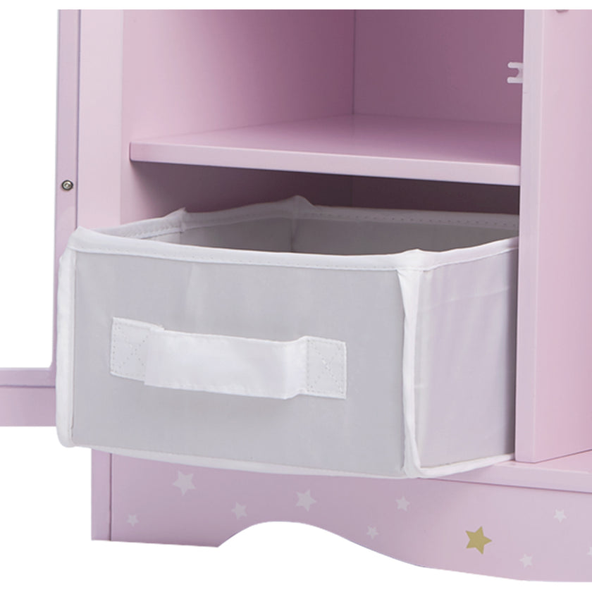Twinkle Stars Princess 18" Doll Fancy Closet with 3 Hangers