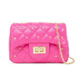 Classic Quilted Stud Flap Mini Handbag
