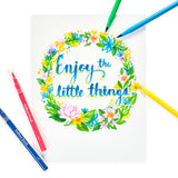 Brilliant Brush Markers - Reusable Case - Set of 12