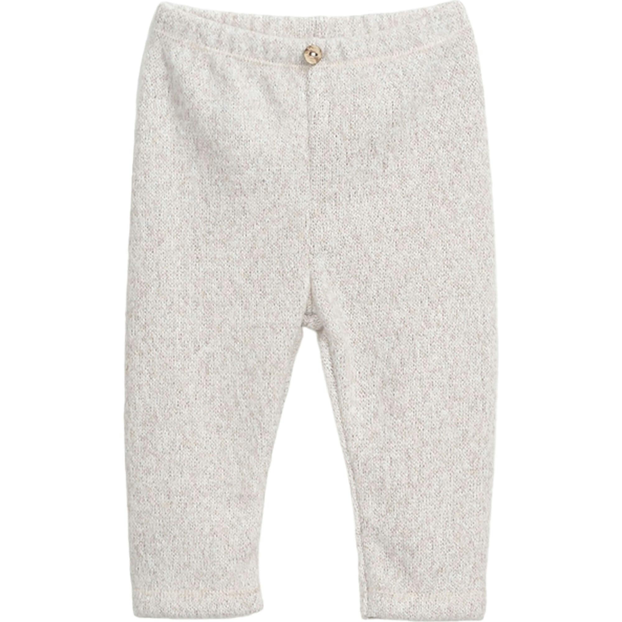Plush Elastic Waistband Coconut Button Leggings