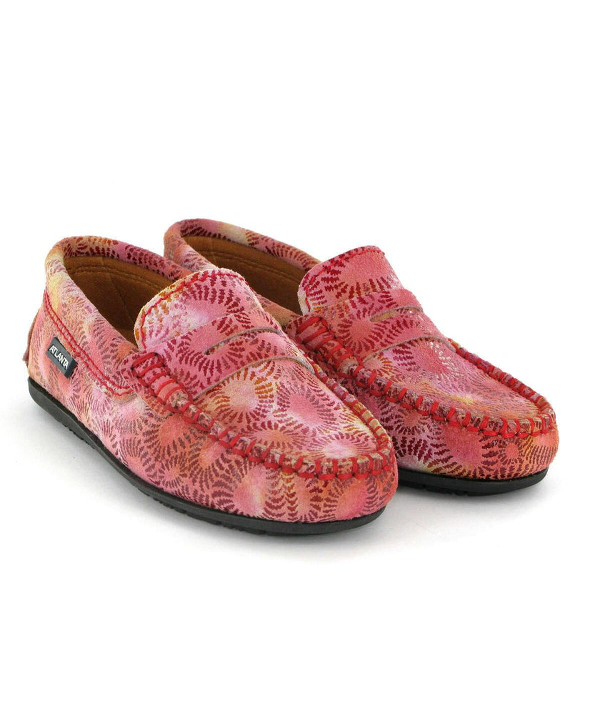 Penny 032 Walker Moccasins, Pink Printed Leather