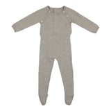 Heather Flecked Long Sleeve Footie