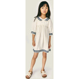 Mipounet SS26 Isaline Linen Collared, Dress Ecru