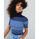 Women's Cara Knit Top, Navy