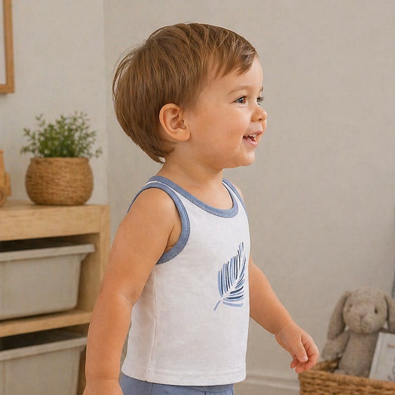 Feather Print Boy Undershirts 3 Pack