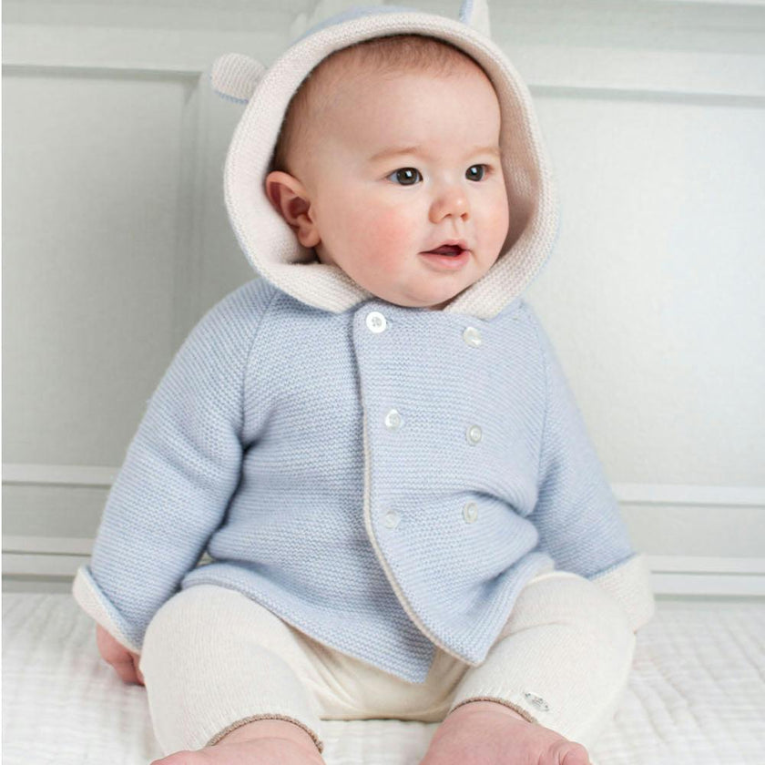 Baby Teddy Coat in Pale Blue