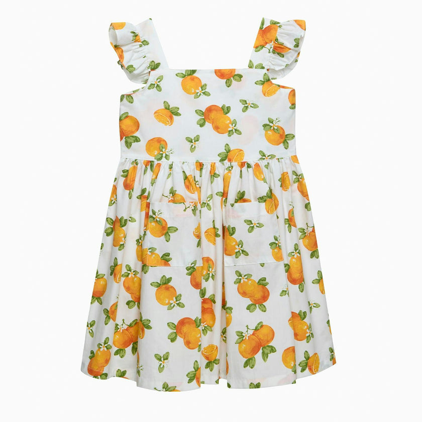 Adelina Summer Dress in Oranges