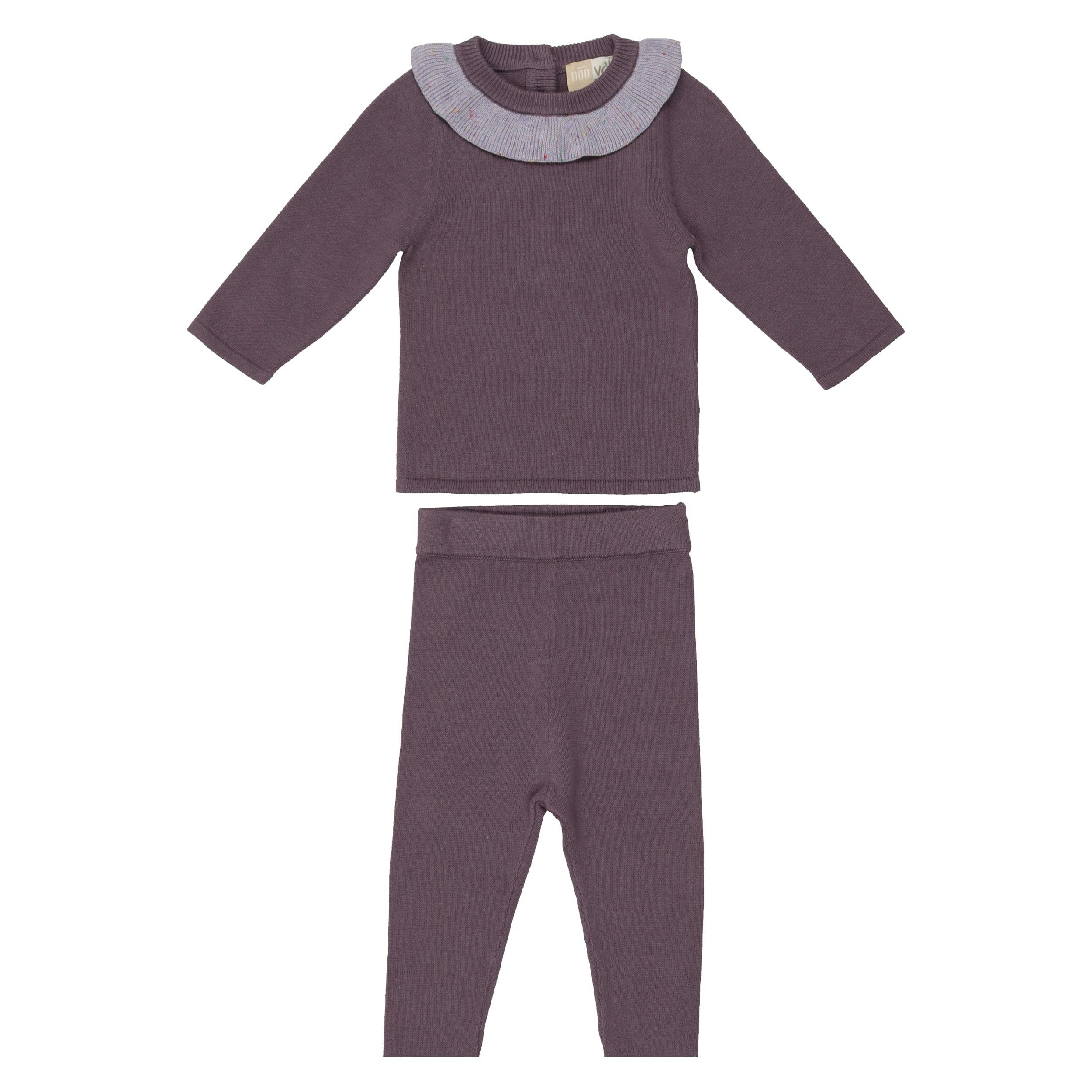 Flecked Collar 2Pc Set