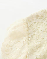 Peggy Lace Midi Dress, Crème