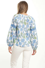Carlie Blouse - Fleur Bleu