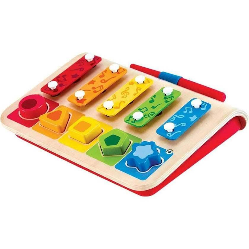 Hape: Shape Sorter Xylophone&nbsp;- Wooden Multifunctional Instrument Toy