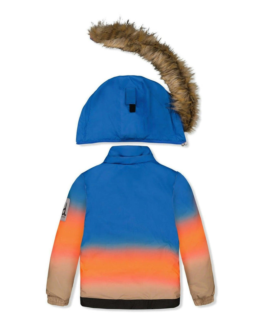 Two Piece Play Snowsuit Blue And Orange Gradient