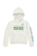 Kids Ocean Beach Hoodie-White-Unisex