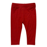 Girls Basic Leggings in Berry Red