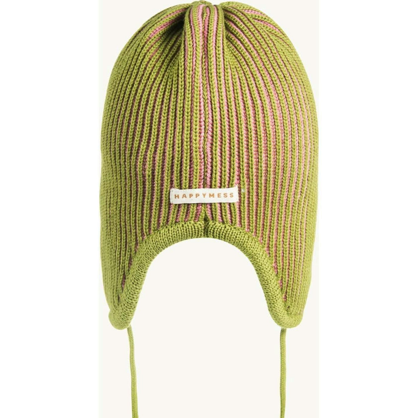 children's merino pilot cap - pink pine