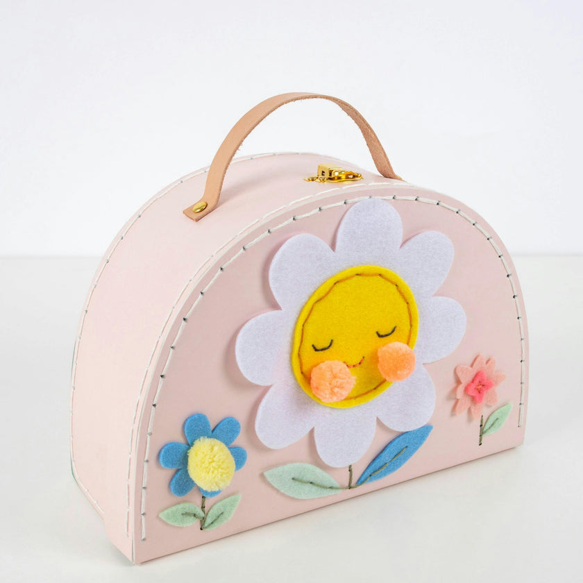 Flower Embroidery Suitcase
