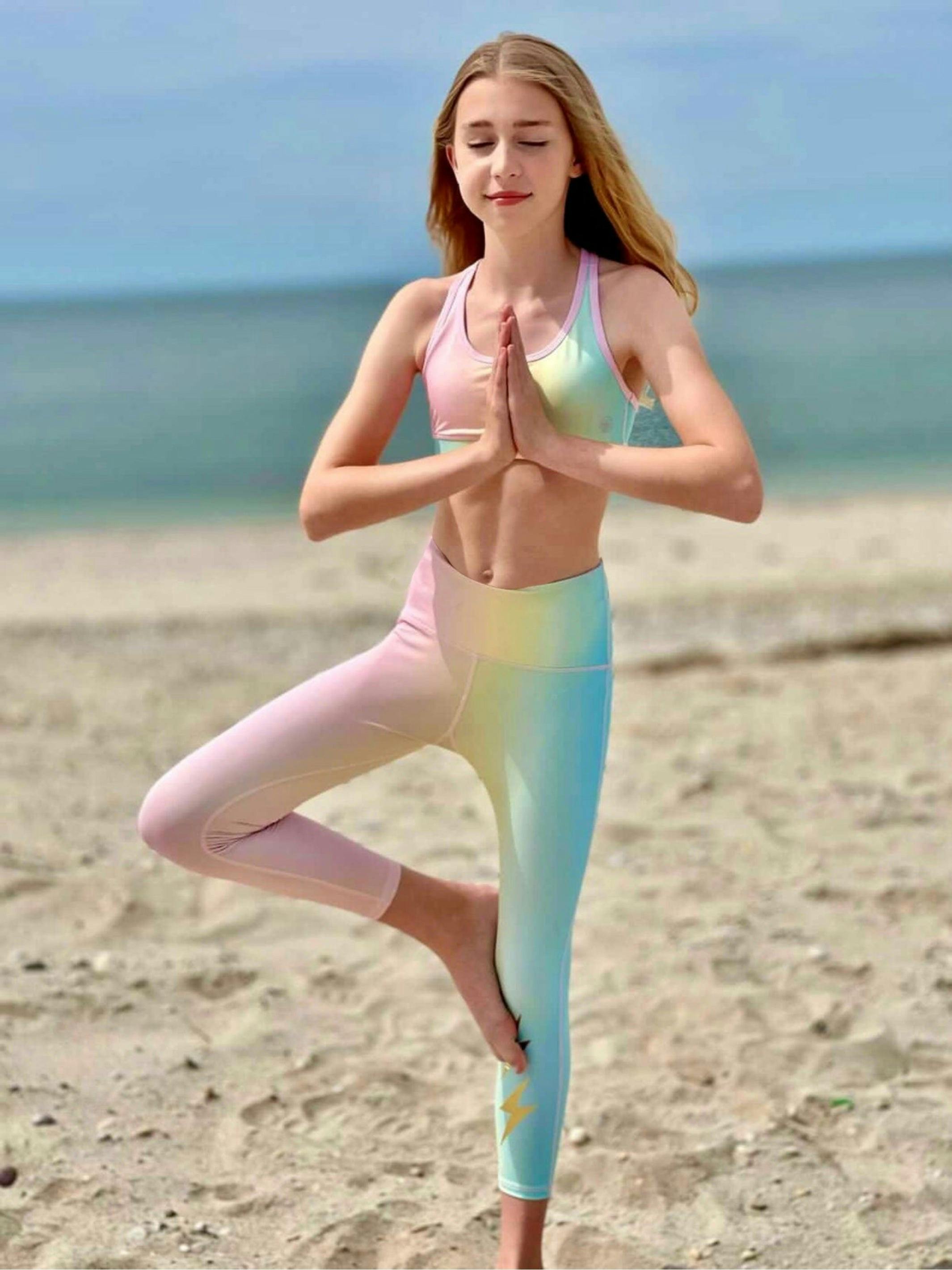 Fenna Pastel Activewear Capri Leggings