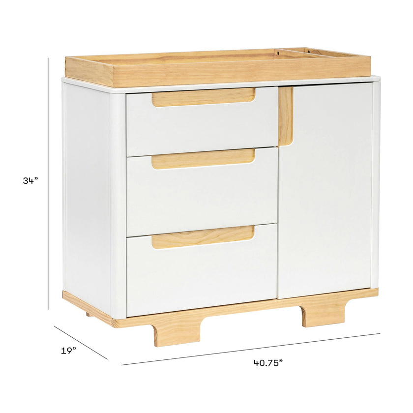 Babyletto Yuzu 3-Drawer Compact Changer Dresser with Removable Changing Tray (41")