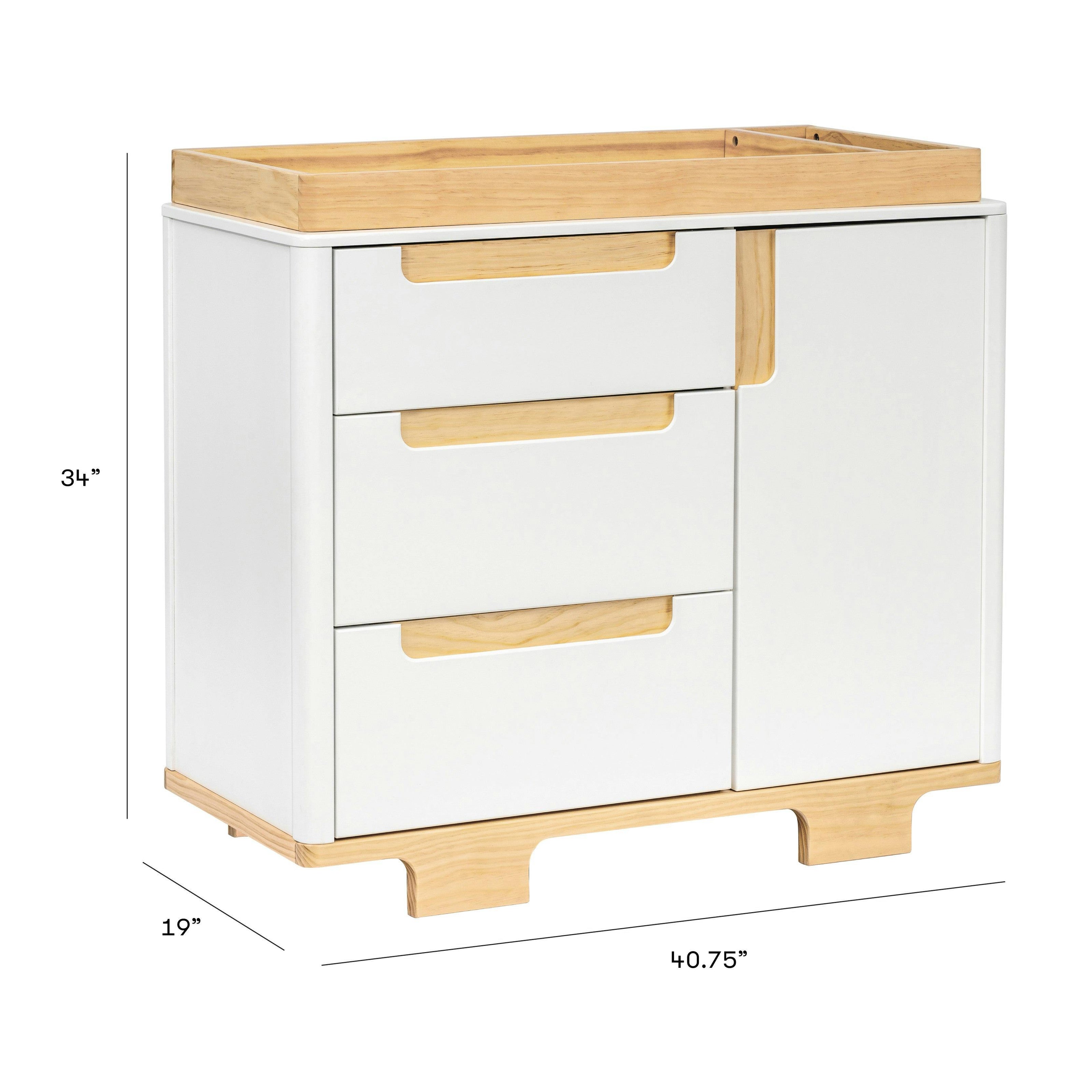 Babyletto Yuzu 3-Drawer Compact Changer Dresser with Removable Changing Tray (41