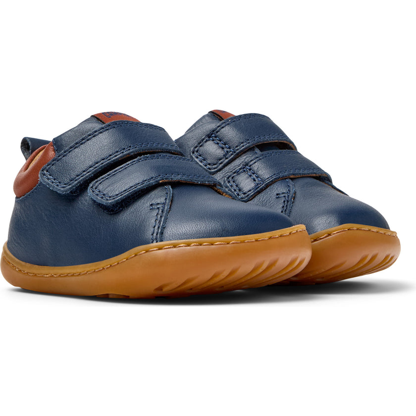 Peu Leather First Walkers Shoes Dark Blue, Blue