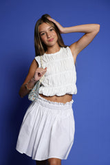 Gauze Waisted Peasant Skirt