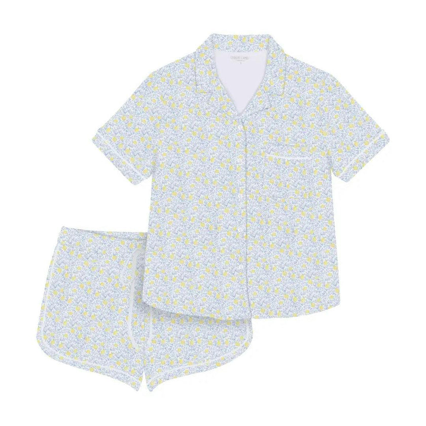 Lemons Woman's Pima Cotton Short Pajama Set
