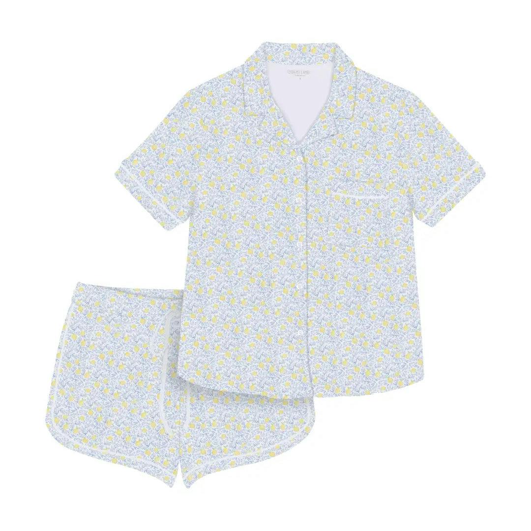 Lemons Woman's Pima Cotton Short Pajama Set