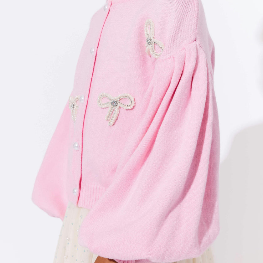 Pearl Bow Cardigan